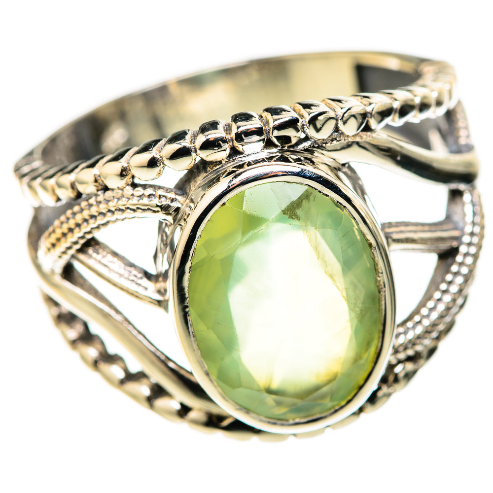 Prehnite Rings handcrafted by Ana Silver Co - RING128344 - Photo 2