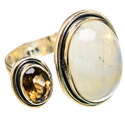 Rainbow Moonstone Rings handcrafted by Ana Silver Co - RING128348 - Photo 2