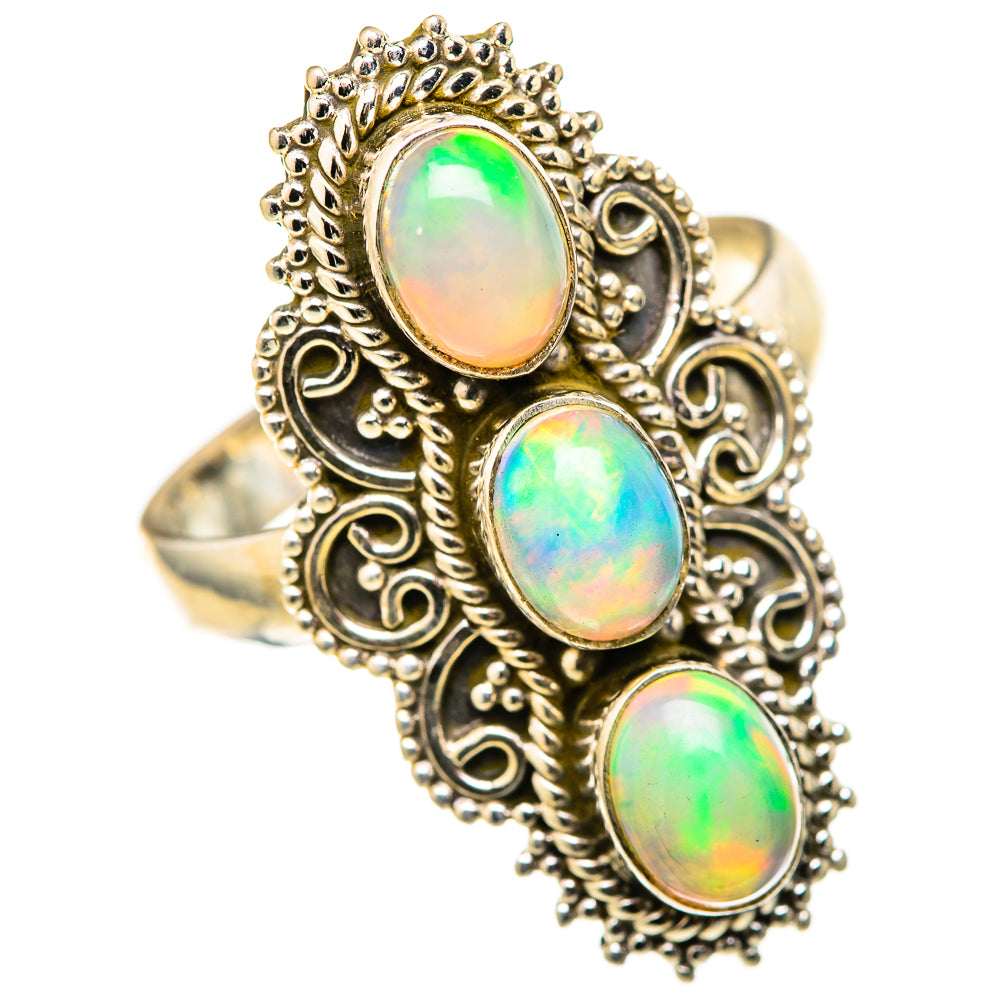 Ethiopian Opal Rings handcrafted by Ana Silver Co - RING128354 - Photo 2