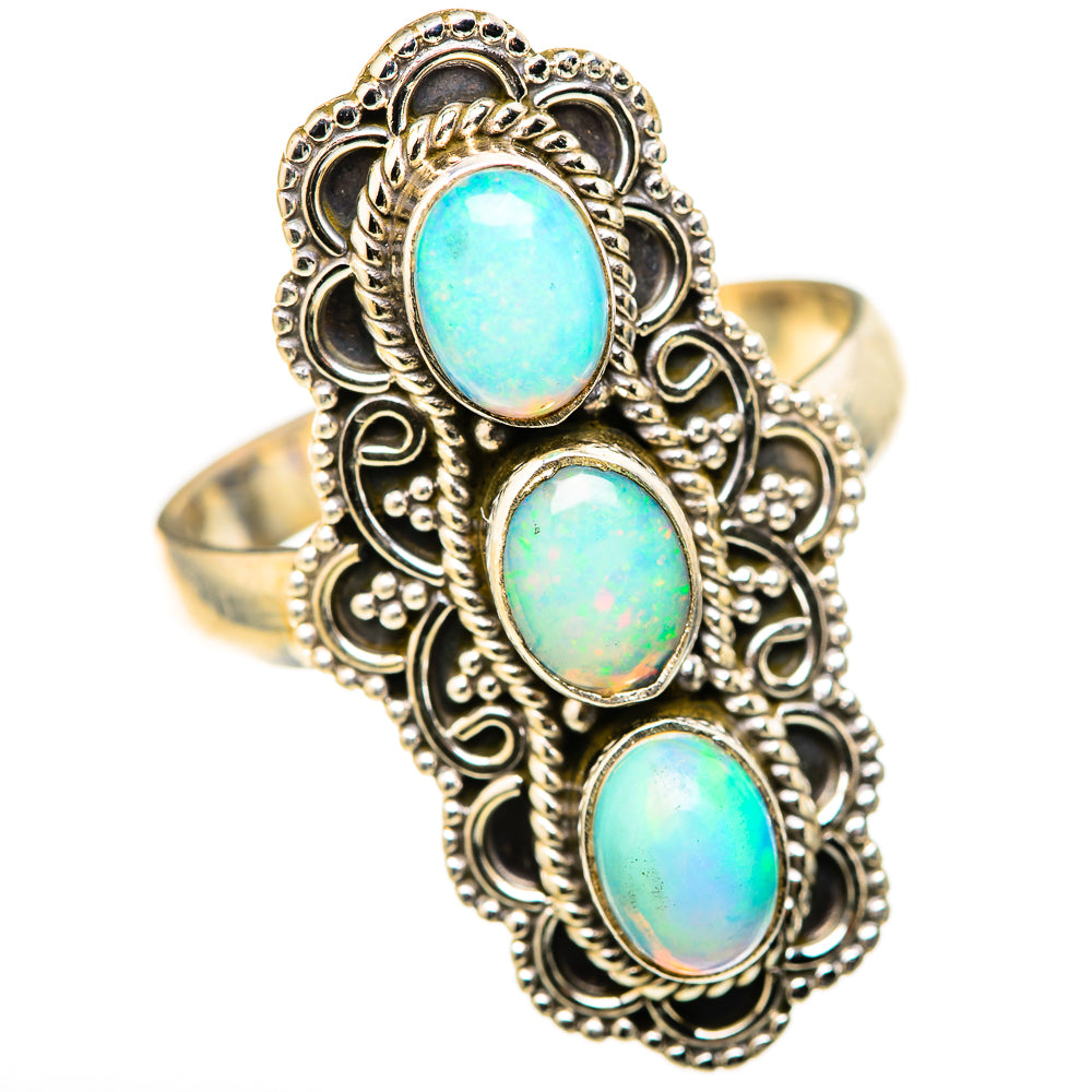 Ethiopian Opal Rings handcrafted by Ana Silver Co - RING128355 - Photo 2