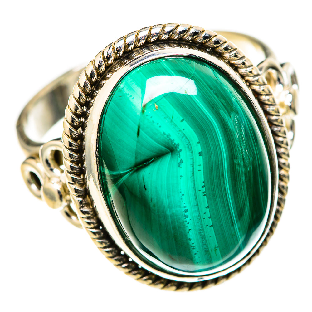 Malachite Rings handcrafted by Ana Silver Co - RING128364 - Photo 2