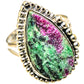 Ruby Zoisite Rings handcrafted by Ana Silver Co - RING128369 - Photo 2