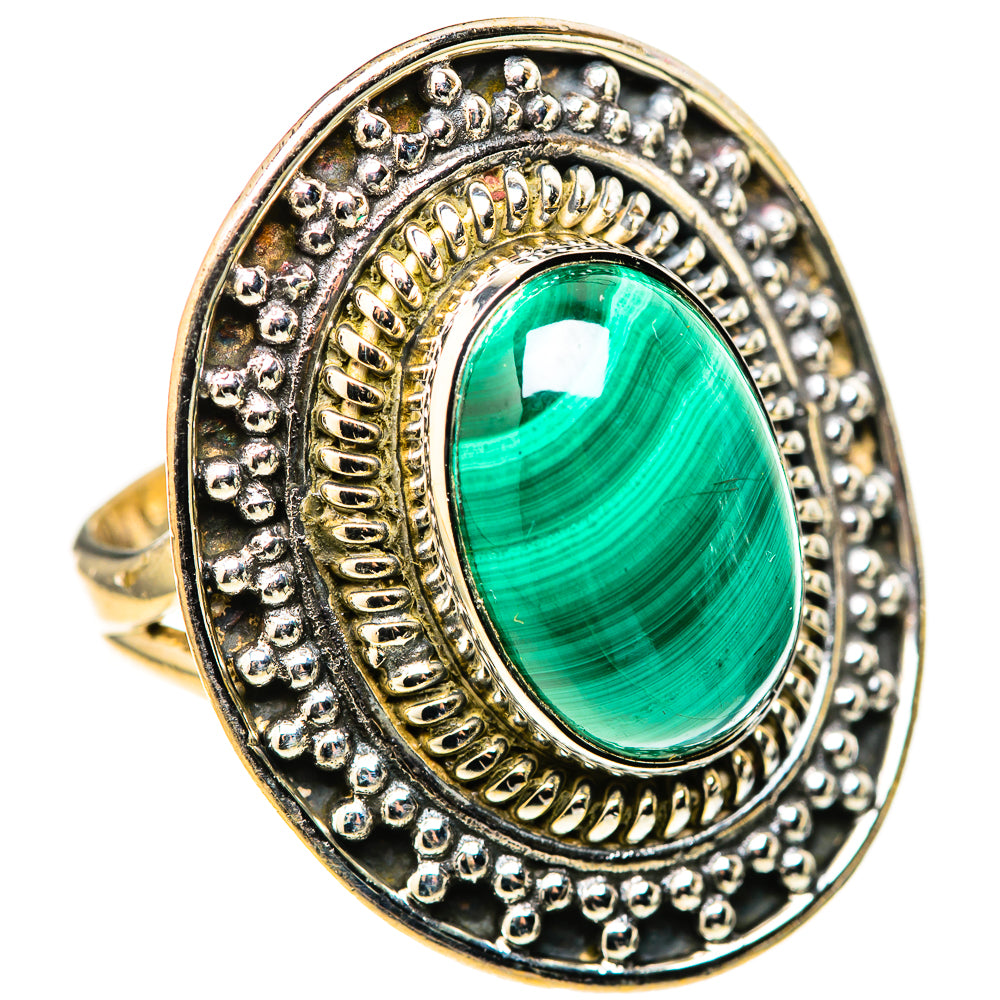 Malachite Rings handcrafted by Ana Silver Co - RING128370 - Photo 2