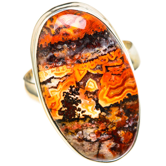Crazy Lace Agate Rings handcrafted by Ana Silver Co - RING128372 - Photo 2