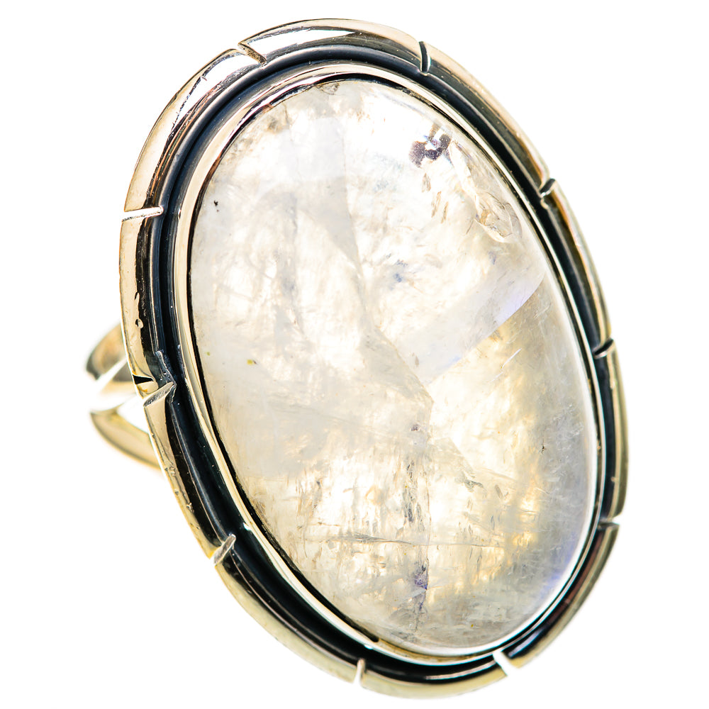 Rainbow Moonstone Rings handcrafted by Ana Silver Co - RING128376 - Photo 2