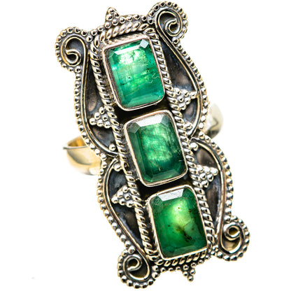 Zambian Emerald Rings handcrafted by Ana Silver Co - RING128392 - Photo 2