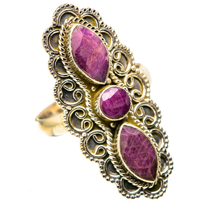 Red Sillimanite Rings handcrafted by Ana Silver Co - RING128396 - Photo 2