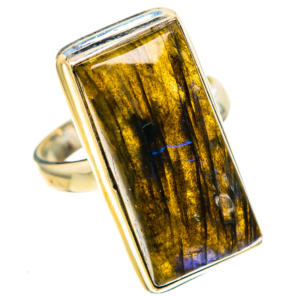 Labradorite Rings handcrafted by Ana Silver Co - RING128406 - Photo 2