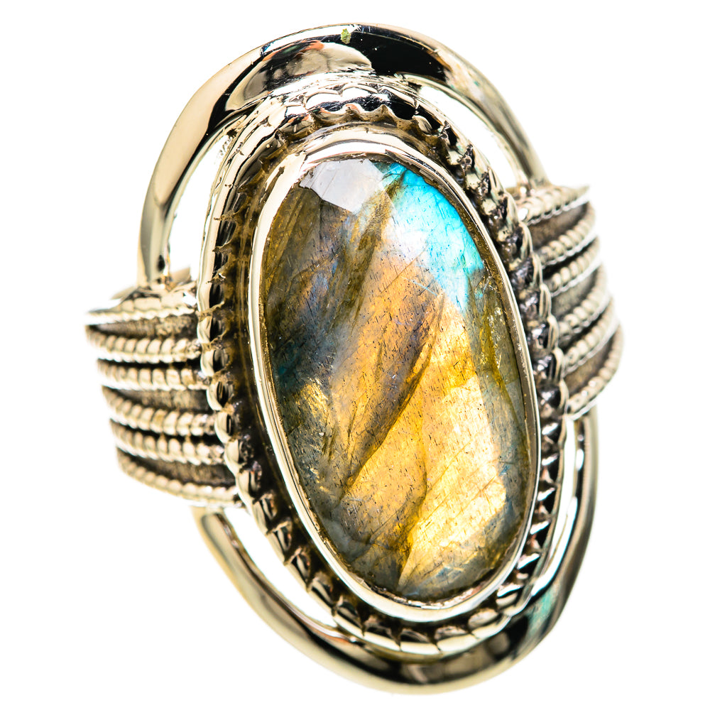 Labradorite Rings handcrafted by Ana Silver Co - RING128423 - Photo 2