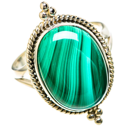 Malachite Rings handcrafted by Ana Silver Co - RING128428 - Photo 2