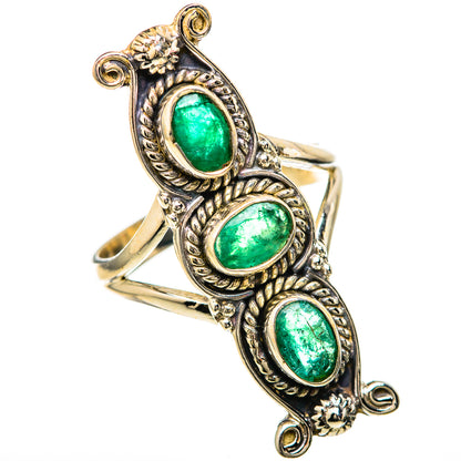 Zambian Emerald Rings handcrafted by Ana Silver Co - RING128430 - Photo 2