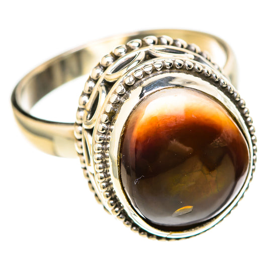 Mexican Fire Agate Rings handcrafted by Ana Silver Co - RING128431 - Photo 2