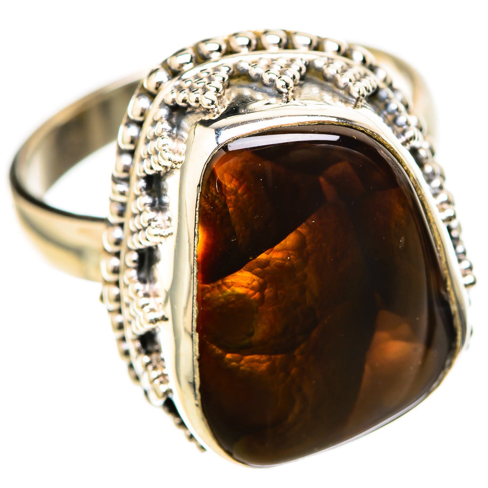 Mexican Fire Agate Rings handcrafted by Ana Silver Co - RING128432 - Photo 2