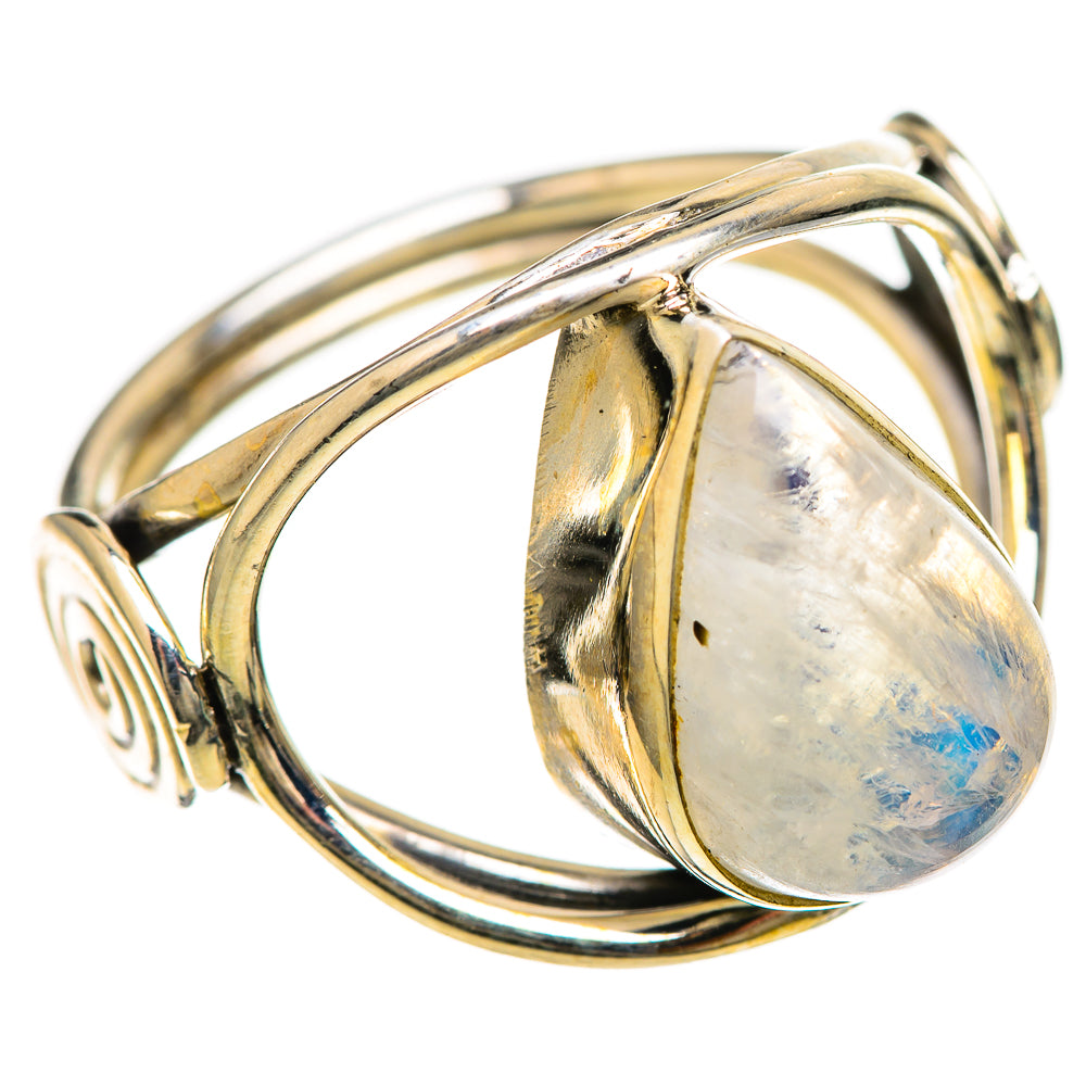 Rainbow Moonstone Rings handcrafted by Ana Silver Co - RING128439 - Photo 2