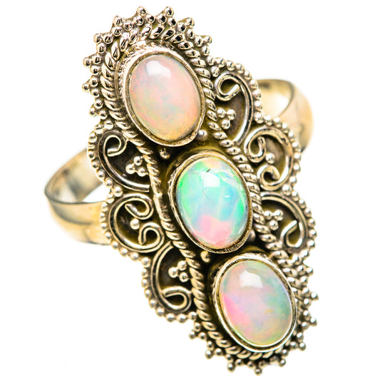Ethiopian Opal Rings handcrafted by Ana Silver Co - RING128445 - Photo 2