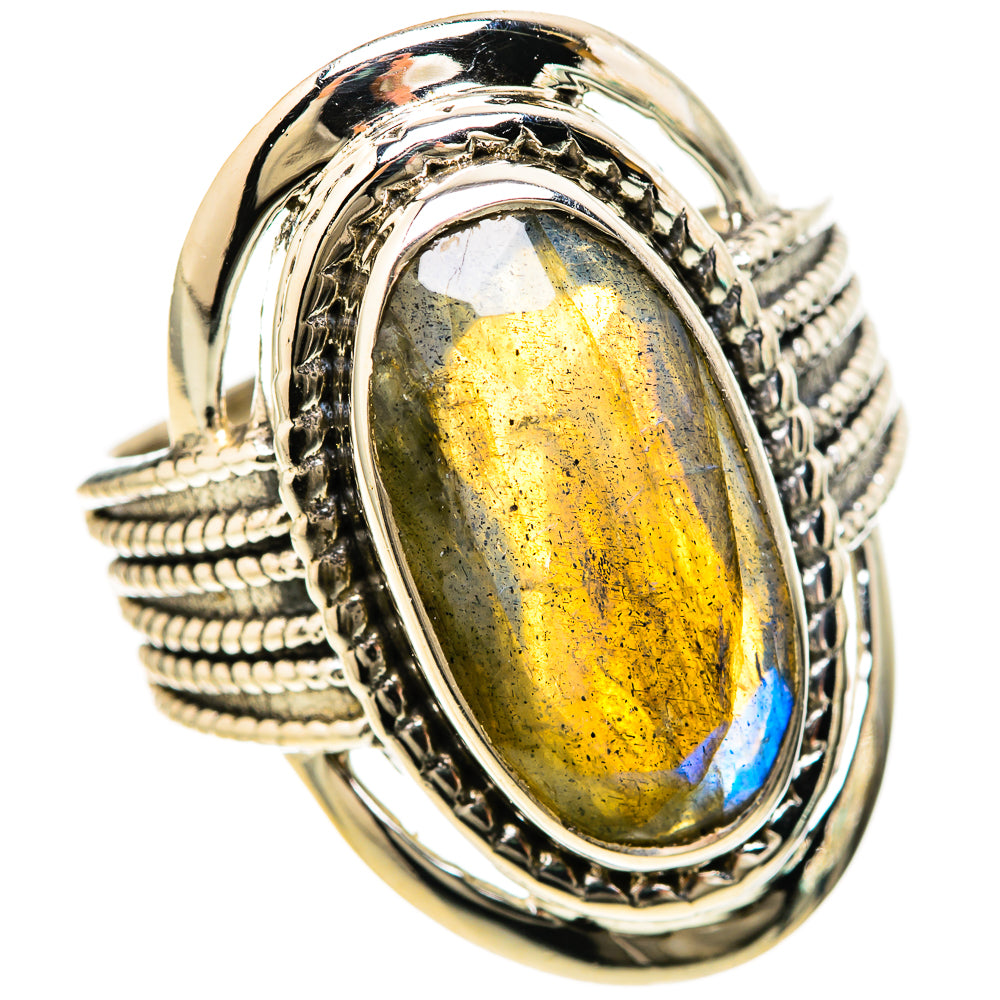 Labradorite Rings handcrafted by Ana Silver Co - RING128451 - Photo 2