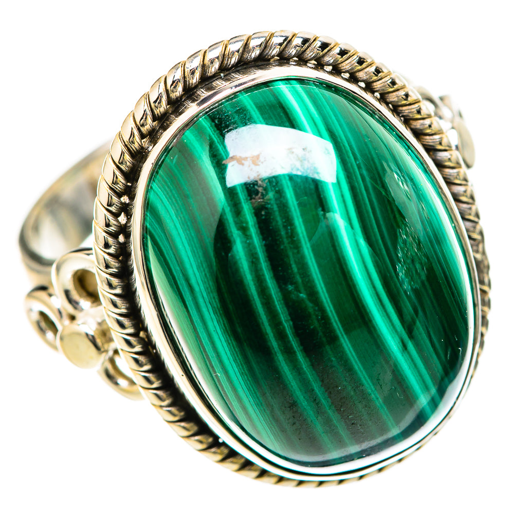 Malachite Rings handcrafted by Ana Silver Co - RING128457 - Photo 2