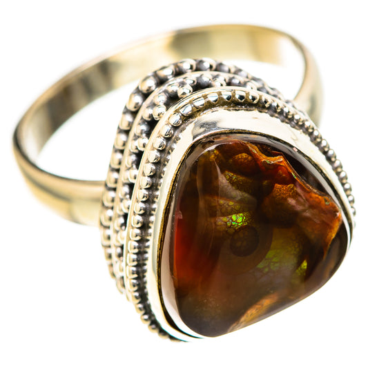 Mexican Fire Agate Rings handcrafted by Ana Silver Co - RING128461 - Photo 2