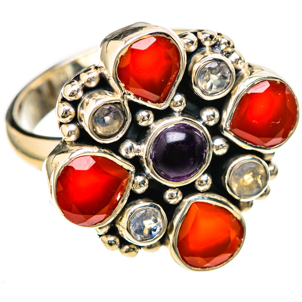 Red Onyx Rings handcrafted by Ana Silver Co - RING128462 - Photo 2
