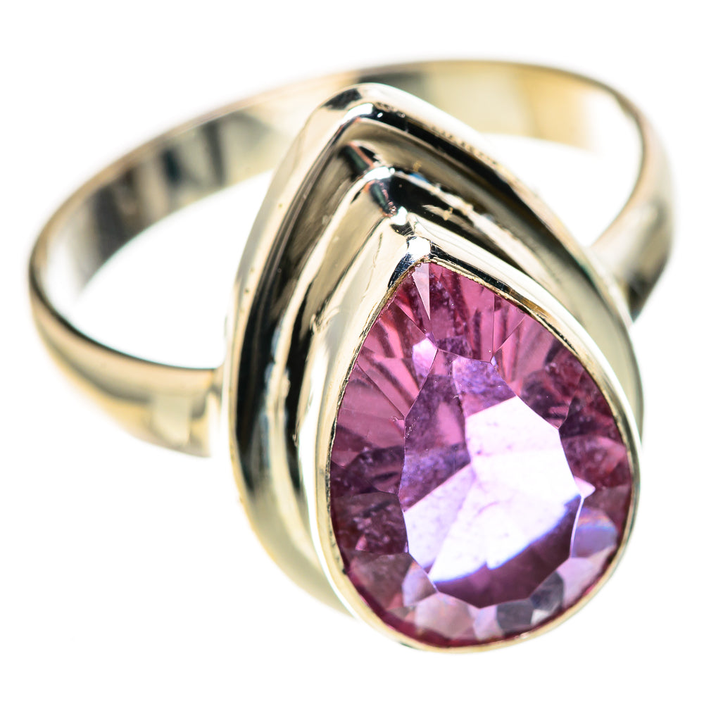 Pink alexandrite color-change ring in 925 sterling silver, size 10, oval gemstone