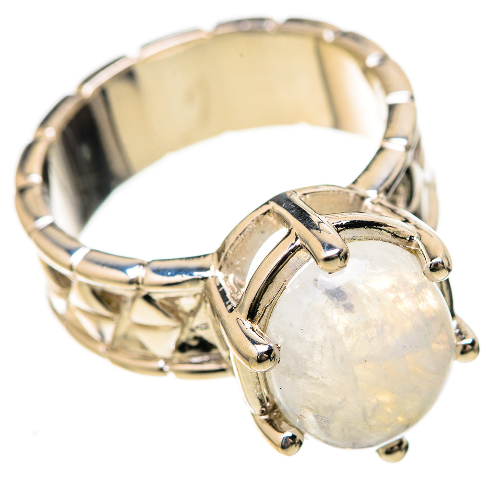 Rainbow Moonstone Rings handcrafted by Ana Silver Co - RING128467 - Photo 2