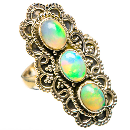 Ethiopian Opal Rings handcrafted by Ana Silver Co - RING128472 - Photo 2