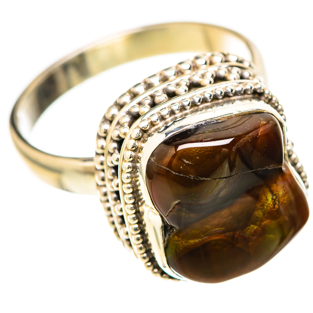 Mexican Fire Agate Rings handcrafted by Ana Silver Co - RING128488 - Photo 2
