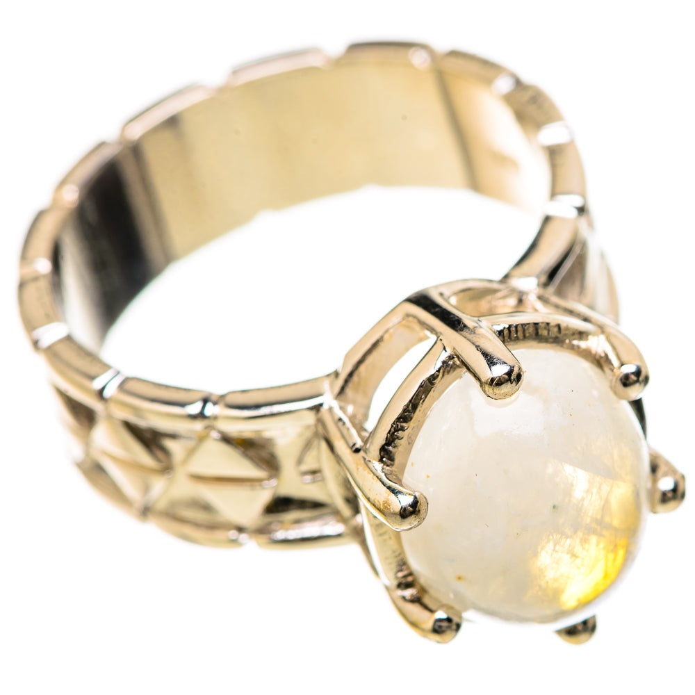 Rainbow Moonstone Rings handcrafted by Ana Silver Co - RING128491 - Photo 2