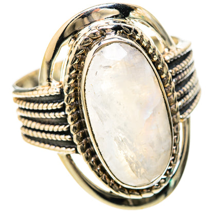 Rainbow Moonstone Rings handcrafted by Ana Silver Co - RING128492 - Photo 2