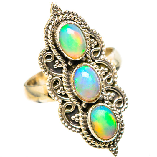 Ethiopian Opal Rings handcrafted by Ana Silver Co - RING128497 - Photo 2