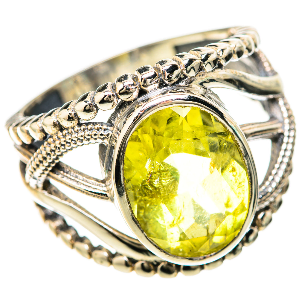 Lemon Quartz Rings handcrafted by Ana Silver Co - RING128501 - Photo 2