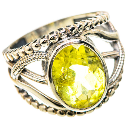 Lemon Quartz Rings handcrafted by Ana Silver Co - RING128501 - Photo 2