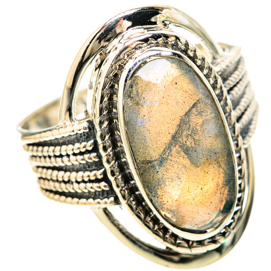 Labradorite Rings handcrafted by Ana Silver Co - RING128503 - Photo 2