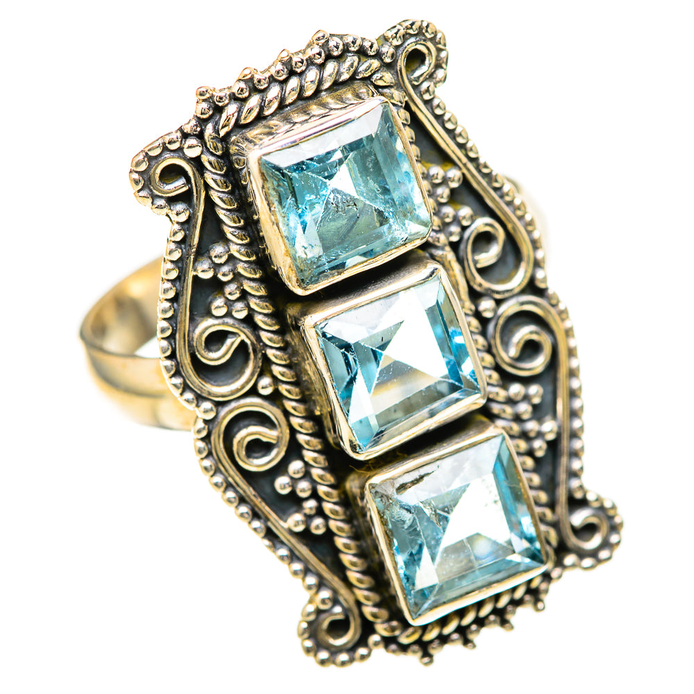 Blue Topaz Rings handcrafted by Ana Silver Co - RING128504 - Photo 2