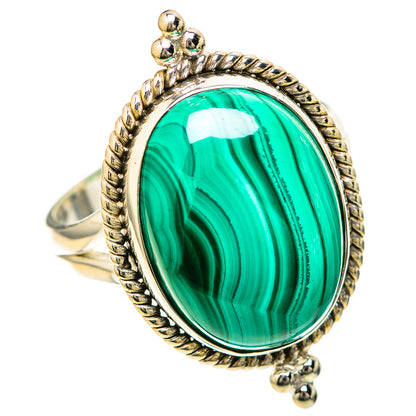 Malachite Rings handcrafted by Ana Silver Co - RING128509 - Photo 2