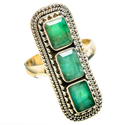 Zambian Emerald Rings handcrafted by Ana Silver Co - RING128510 - Photo 2
