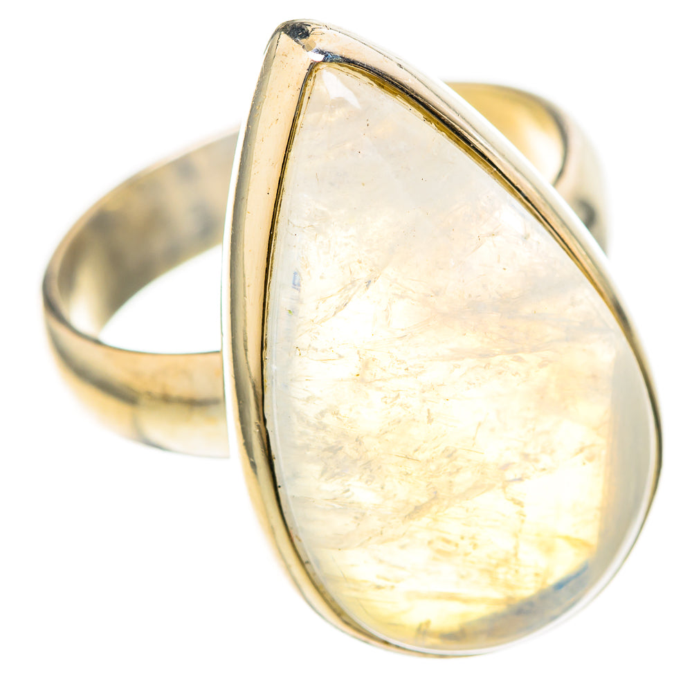 Rainbow Moonstone Rings handcrafted by Ana Silver Co - RING128516 - Photo 2