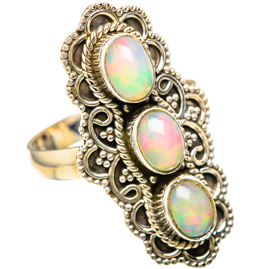 Ethiopian Opal Rings handcrafted by Ana Silver Co - RING128524 - Photo 2