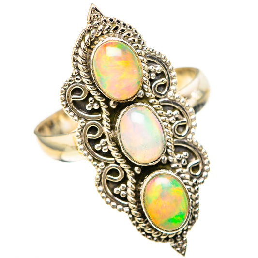 Ethiopian Opal Rings handcrafted by Ana Silver Co - RING128525 - Photo 2