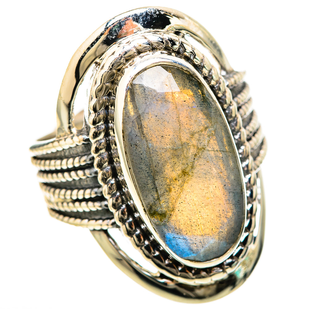 Labradorite Rings handcrafted by Ana Silver Co - RING128535 - Photo 2