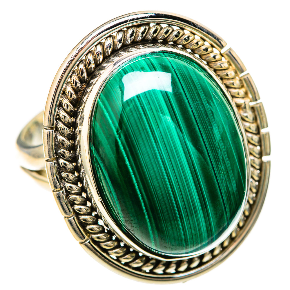 Malachite Rings handcrafted by Ana Silver Co - RING128538 - Photo 2