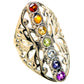 Multi-Stone Rainbow Chakra Rings handcrafted by Ana Silver Co - RING128539 - Photo 2