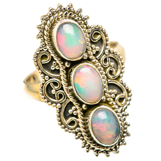 Ethiopian Opal Rings handcrafted by Ana Silver Co - RING128545 - Photo 2