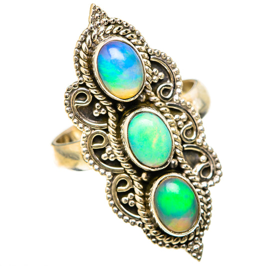 Ethiopian Opal Rings handcrafted by Ana Silver Co - RING128546 - Photo 2