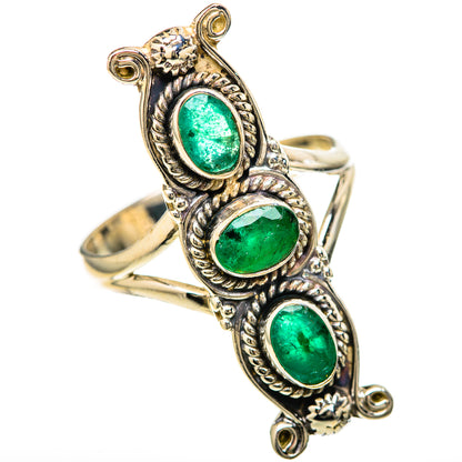 Zambian Emerald Rings handcrafted by Ana Silver Co - RING128557 - Photo 2