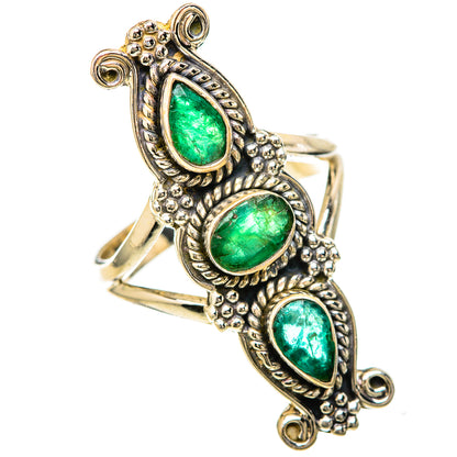 Zambian Emerald Rings handcrafted by Ana Silver Co - RING128559 - Photo 2