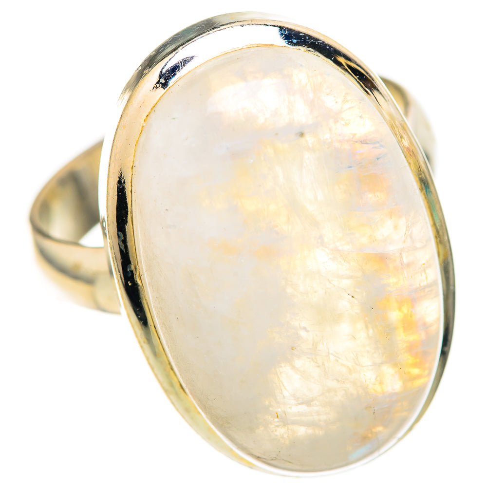 Rainbow Moonstone Rings handcrafted by Ana Silver Co - RING128563 - Photo 2
