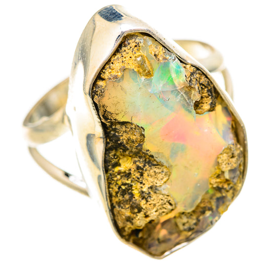 Ethiopian Opal Rings handcrafted by Ana Silver Co - RING128565 - Photo 2