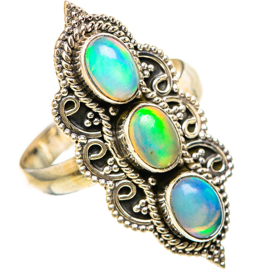 Ethiopian Opal Rings handcrafted by Ana Silver Co - RING128568 - Photo 2