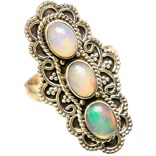 Ethiopian Opal Rings handcrafted by Ana Silver Co - RING128569 - Photo 2